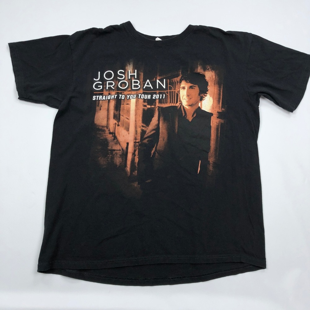 Josh Groban Straight To You Tour 2011 Concert T-Shirt Mens Large Black Anvil